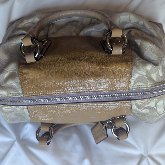 Coach Ashley Signature Sateen Satchel Bag - Picture 13 of 16